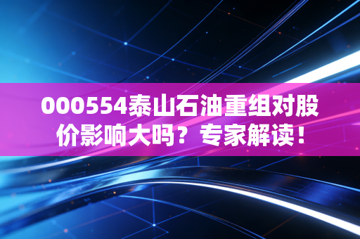000554泰山石油重组对股价影响大吗？专家解读！