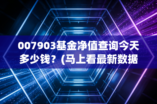 007903基金净值查询今天多少钱？(马上看最新数据！)