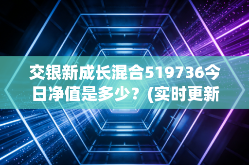 交银新成长混合519736今日净值是多少?(实时更新查询)
