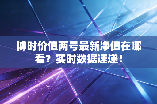 博时价值两号最新净值在哪看？实时数据速递！