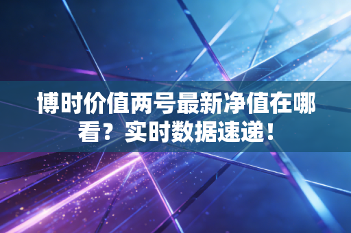 博时价值两号最新净值在哪看？实时数据速递！