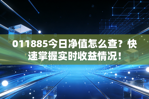 011885今日净值怎么查？快速掌握实时收益情况！