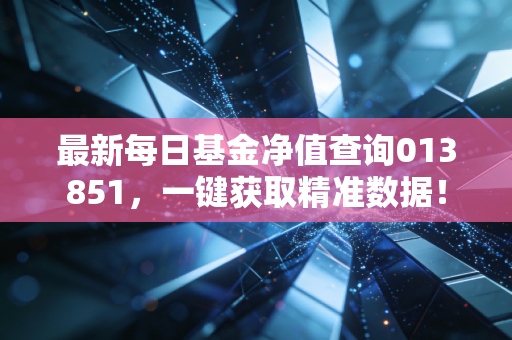 最新每日基金净值查询013851，一键获取精准数据！