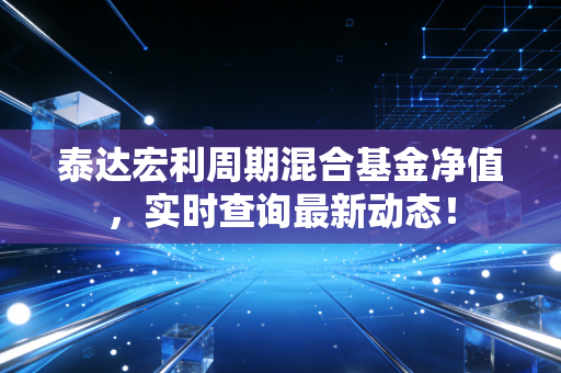 泰达宏利周期混合基金净值，实时查询最新动态！