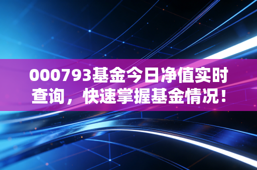 000793基金今日净值实时查询，快速掌握基金情况！