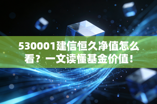 530001建信恒久净值怎么看？一文读懂基金价值！
