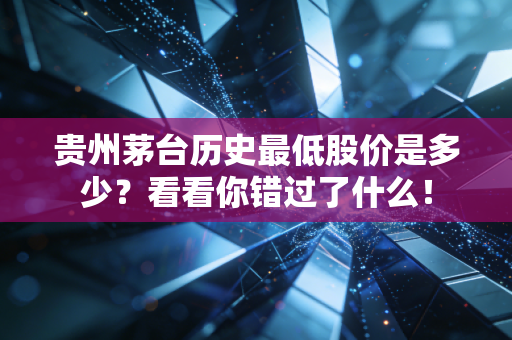 贵州茅台历史最低股价是多少？看看你错过了什么！