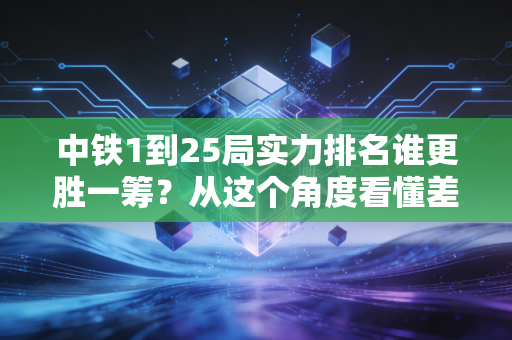中铁1到25局实力排名谁更胜一筹？从这个角度看懂差距！