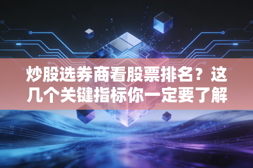 炒股选券商看股票排名？这几个关键指标你一定要了解