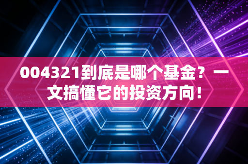 004321到底是哪个基金？一文搞懂它的投资方向！