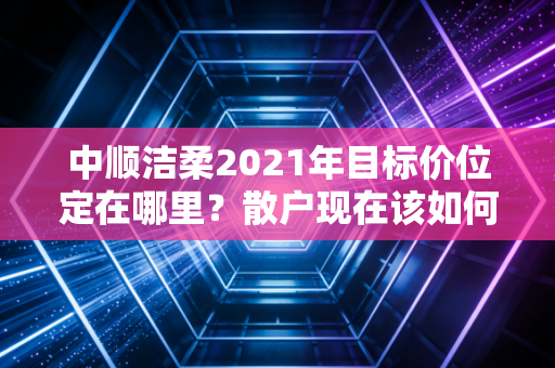 中顺洁柔2021年目标价位定在哪里？散户现在该如何操作？