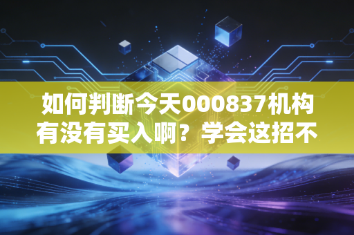 如何判断今天000837机构有没有买入啊？学会这招不求人！