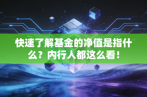 快速了解基金的净值是指什么？内行人都这么看！