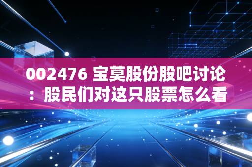 002476 宝莫股份股吧讨论：股民们对这只股票怎么看