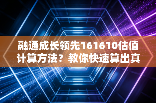 融通成长领先161610估值计算方法？教你快速算出真实价格！