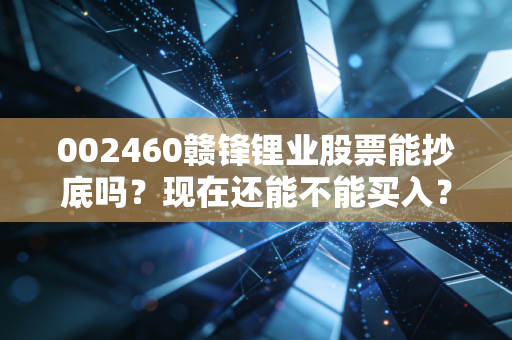 002460赣锋锂业股票能抄底吗？现在还能不能买入？