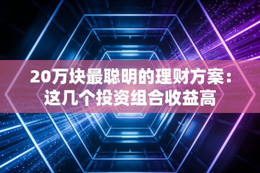 20万块最聪明的理财方案:这几个投资组合收益高
