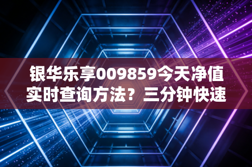 银华乐享009859今天净值实时查询方法？三分钟快速掌握