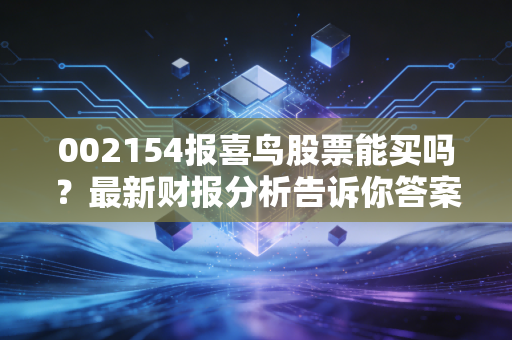 002154报喜鸟股票能买吗？最新财报分析告诉你答案！