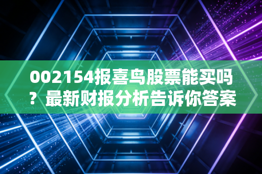 002154报喜鸟股票能买吗？最新财报分析告诉你答案！