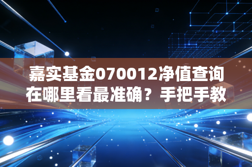 嘉实基金070012净值查询在哪里看最准确？手把手教你查！