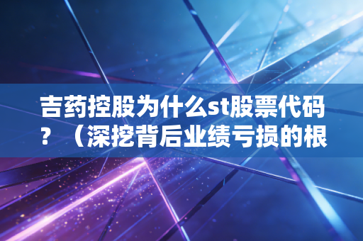 吉药控股为什么st股票代码？（深挖背后业绩亏损的根源）