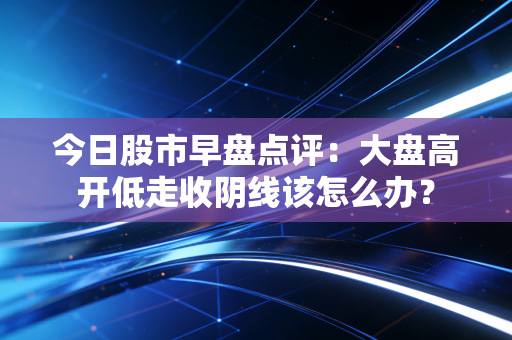 今日股市早盘点评：大盘高开低走收阴线该怎么办？