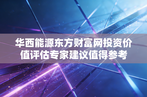 华西能源东方财富网投资价值评估专家建议值得参考