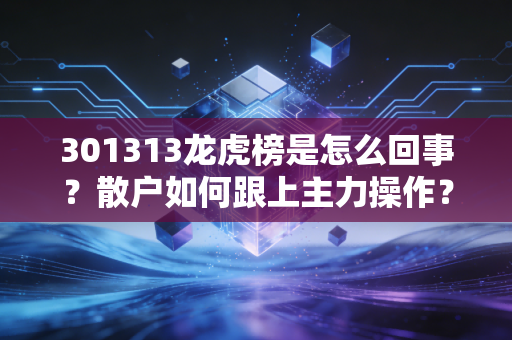 301313龙虎榜是怎么回事？散户如何跟上主力操作？