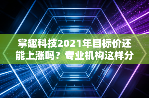掌趣科技2021年目标价还能上涨吗？专业机构这样分析！