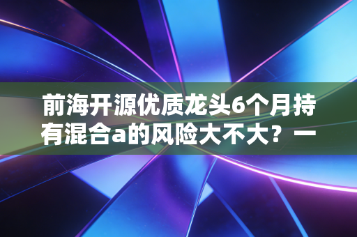 前海开源优质龙头6个月持有混合a的风险大不大？一文读懂