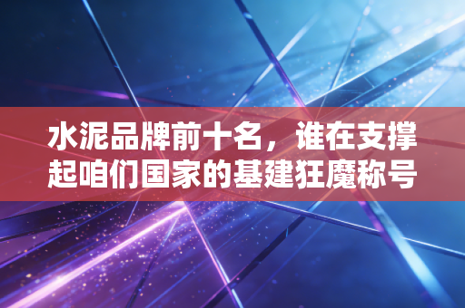 水泥品牌前十名，谁在支撑起咱们国家的基建狂魔称号？