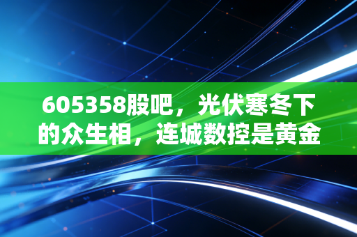 605358股吧，光伏寒冬下的众生相，连城数控是黄金坑还是深水雷？