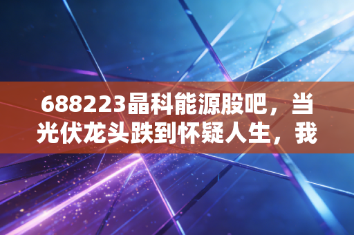 688223晶科能源股吧，当光伏龙头跌到怀疑人生，我们该如何在内卷中寻找那束光？
