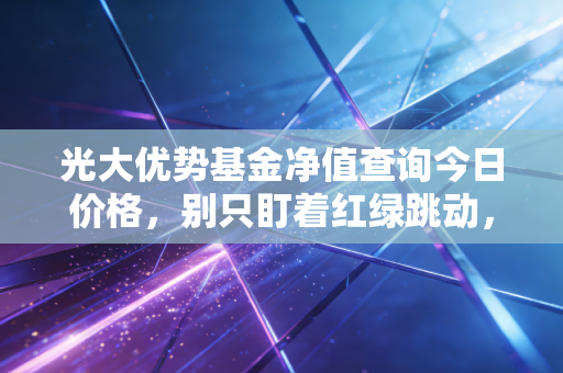 光大优势基金净值查询今日价格，别只盯着红绿跳动，聊聊我们该如何面对市场的过山车