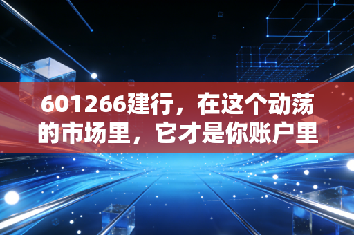 601266建行，在这个动荡的市场里，它才是你账户里的定海神针