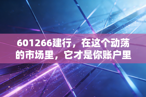601266建行,在这个动荡的市场里,它才是你账户里的定海神针