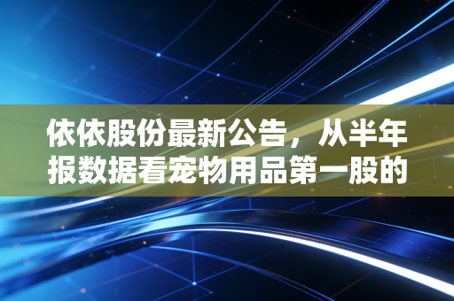 依依股份最新公告,从半年报数据看宠物用品第一股的进击与隐忧