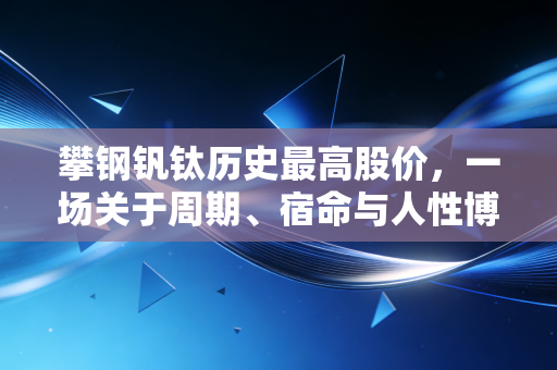 攀钢钒钛历史最高股价,一场关于周期、宿命与人性博弈的深度复盘