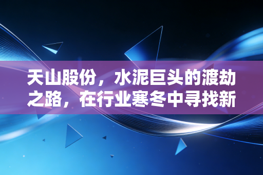 天山股份,水泥巨头的渡劫之路,在行业寒冬中寻找新生的曙光