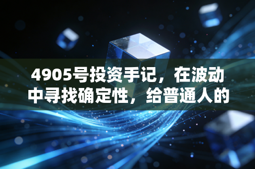 4905号投资手记，在波动中寻找确定性，给普通人的财富生存指南