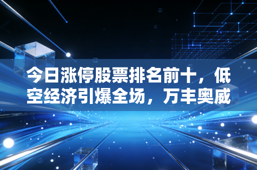 今日涨停股票排名前十，低空经济引爆全场，万丰奥威领衔，是狂欢还是最后的晚餐？