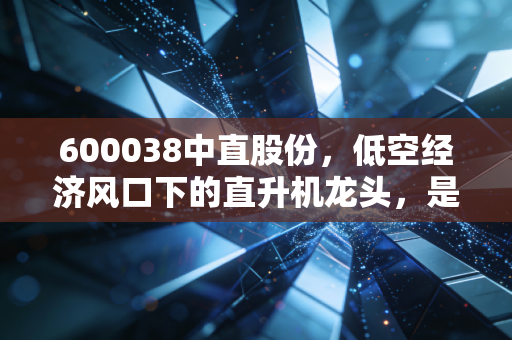 600038中直股份，低空经济风口下的直升机龙头，是时候起飞了吗？