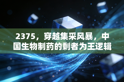 2375,穿越集采风暴,中国生物制药的剩者为王逻辑