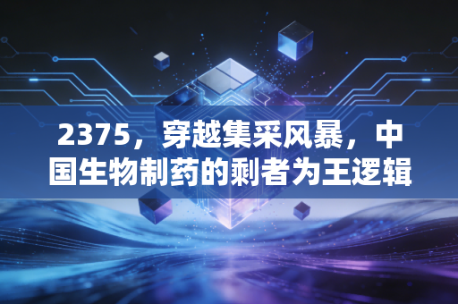 2375,穿越集采风暴,中国生物制药的剩者为王逻辑