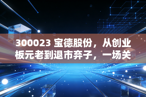 300023 宝德股份，从创业板元老到退市弃子，一场关于跨界迷途与壳价值幻灭的残酷教育