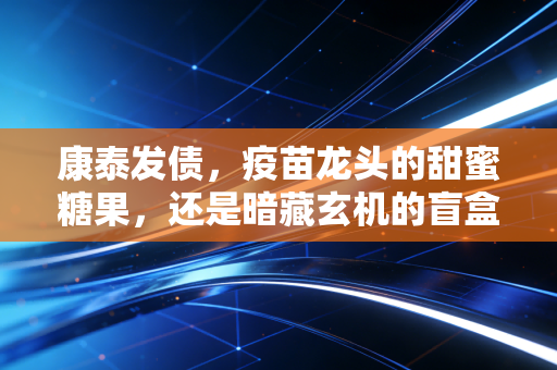 康泰发债,疫苗龙头的甜蜜糖果,还是暗藏玄机的盲盒?