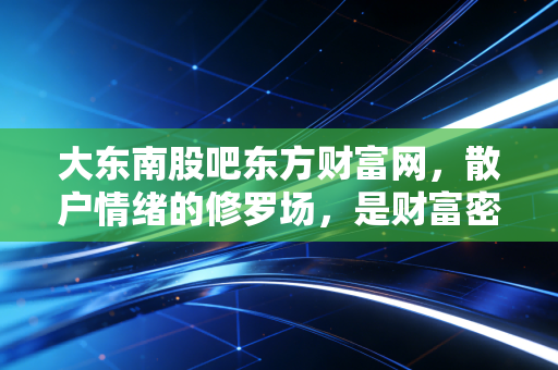 大东南股吧东方财富网，散户情绪的修罗场，是财富密码还是韭菜收割机？