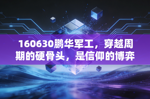 160630鹏华军工，穿越周期的硬骨头，是信仰的博弈还是价值的回归？