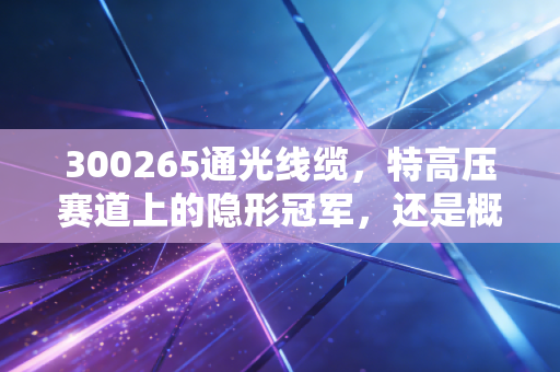 300265通光线缆,特高压赛道上的隐形冠军,还是概念炒作的过山车?